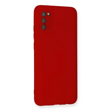 Samsung Galaxy A03s Kılıf Nano İçi Kadife Silikon - Kırmızı