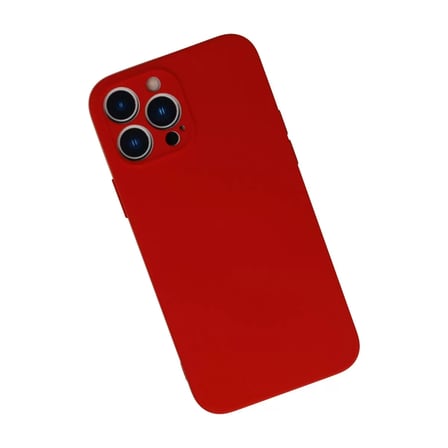 İphone 13 Pro Kılıf Nano İçi Kadife Silikon - Kırmızı