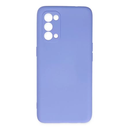 Oppo Reno 5 Kılıf Nano İçi Kadife Silikon - Lila