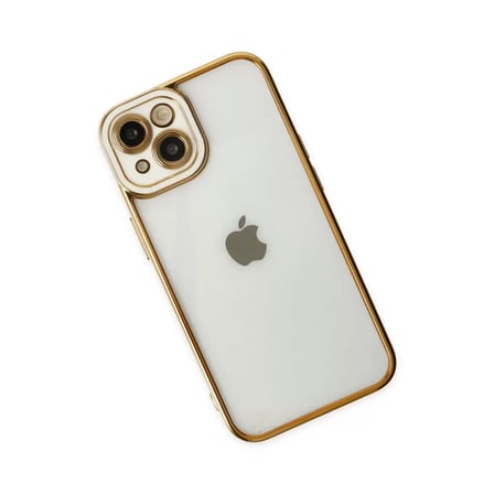 İphone 14 Plus Kılıf Liva Lens Silikon - Beyaz