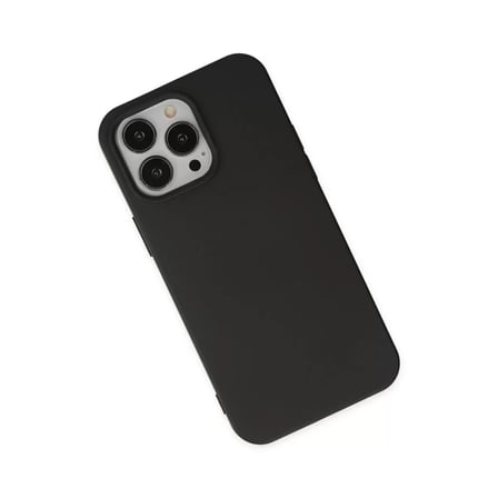 İphone 14 Pro Max Kılıf Nano İçi Kadife Silikon - Siyah