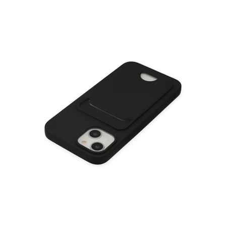 İphone 14 Plus Kılıf Kelvin Kartvizitli Silikon - Siyah