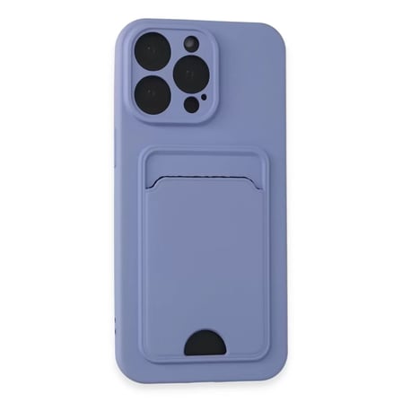 İphone 14 Pro Max Kılıf Kelvin Kartvizitli Silikon - Lila