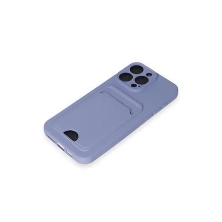 İphone 14 Pro Max Kılıf Kelvin Kartvizitli Silikon - Lila