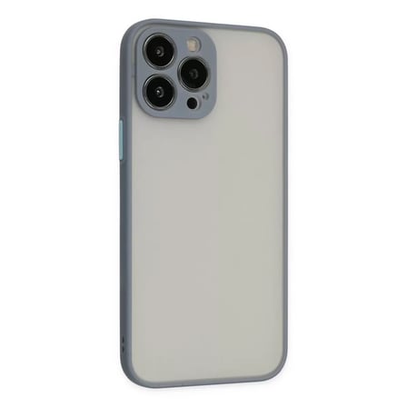 İphone 14 Pro Kılıf Montreal Silikon Kapak - Gri