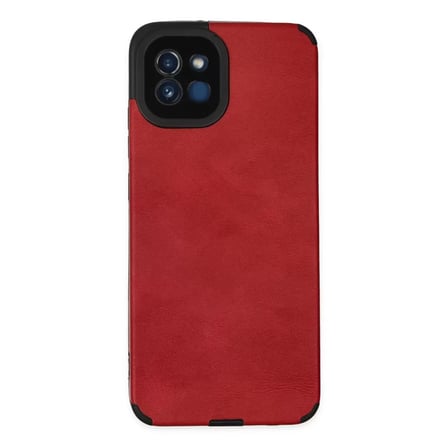 Samsung Uyumlu Galaxy A03 Kılıf Loop Deri Silikon - Kırmızı