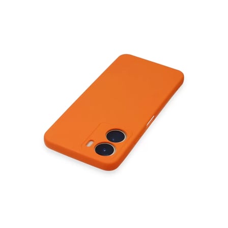 Vivo Y16 Kılıf Nano İçi Kadife Silikon - Turuncu