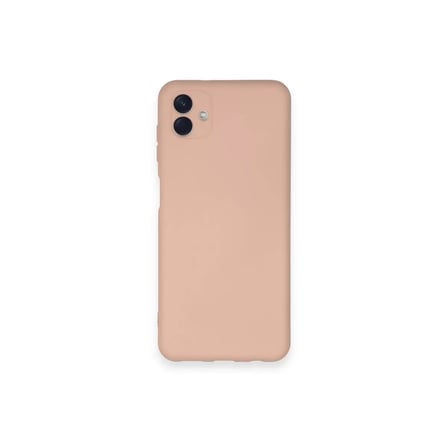Samsung Galaxy A04 Kılıf Nano İçi Kadife Silikon - Pudra