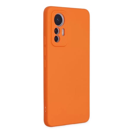 Xiaomi Mi 12 Lite Kılıf Nano İçi Kadife Silikon - Turuncu