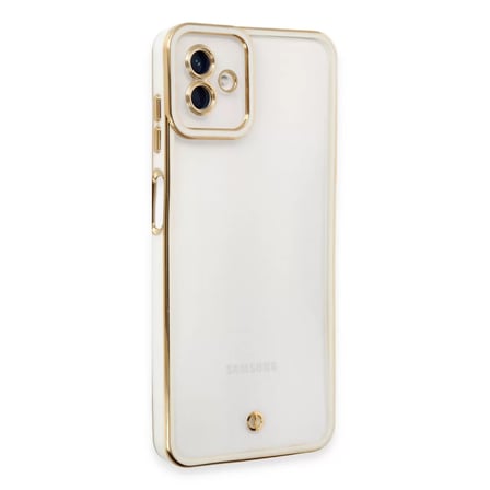 Samsung Galaxy A04 Kılıf Liva Lens Silikon - Beyaz