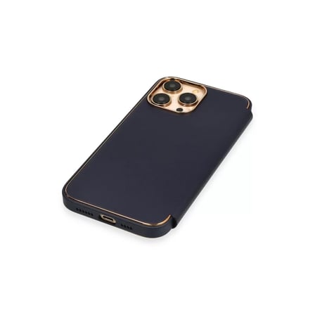 İphone 14 Pro Kılıf Dolpin Kapaklı - Lacivert