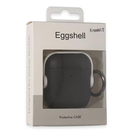 Airpods 2 (2.nesil) Cool Kılıf - Siyah-beyaz