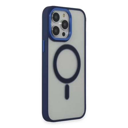 İphone 15 Pro Max Kılıf Room Magneticsafe Silikon - Lacivert