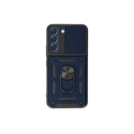 Samsung Galaxy S23 Kılıf Pars Lens Yüzüklü Silikon - Lacivert