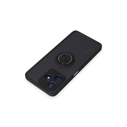 Realme C53 Kılıf Montreal Yüzüklü Silikon Kapak - Siyah