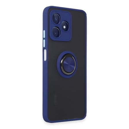 Realme C53 Kılıf Montreal Yüzüklü Silikon Kapak - Lacivert