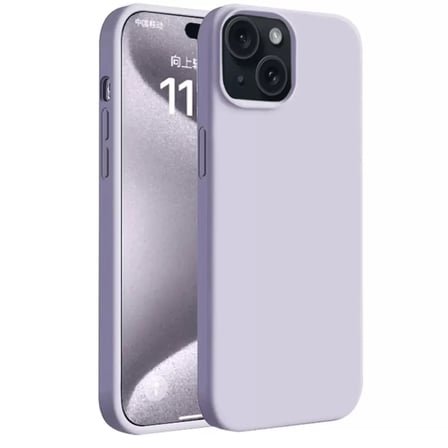 İphone 15 Plus Kılıf First Silikon - Lila