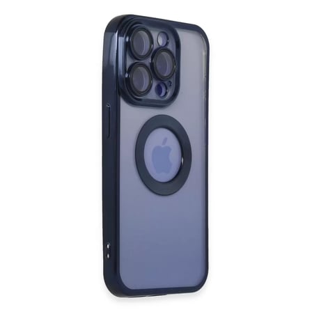 İphone 15 Pro Max Kılıf Slot Silikon - Lacivert