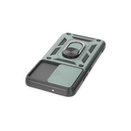 Samsung Galaxy S24 Kılıf Pars Lens Yüzüklü Silikon - Yeşil