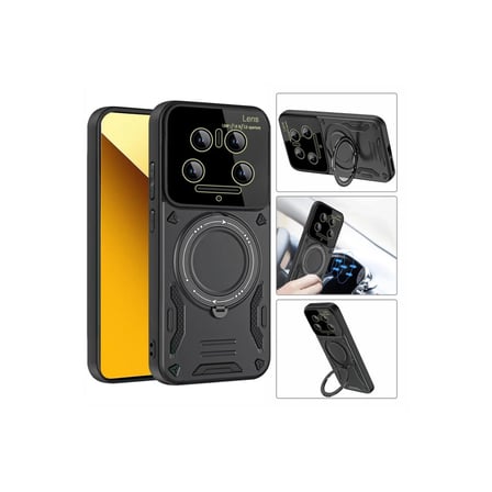 Xiaomi Mi 14 Ultra Kılıf Joy Lens Standlı Kapak - Mor