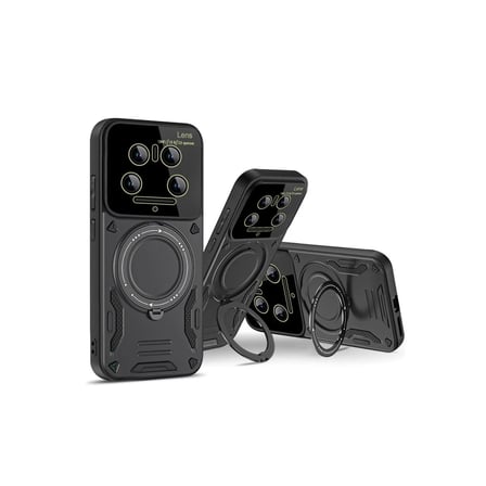 Xiaomi Mi 14 Ultra Kılıf Joy Lens Standlı Kapak - Mor