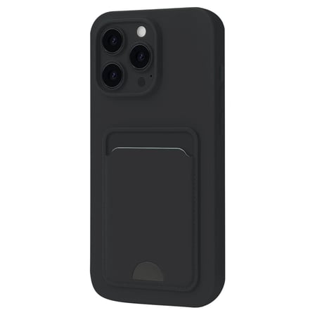 İphone 16 Plus Kılıf Kelvin Kartvizitli Silikon - Siyah