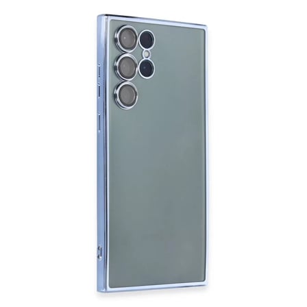 Samsung Galaxy S22 Ultra Kılıf Razer Lensli Silikon - Açık Mavi