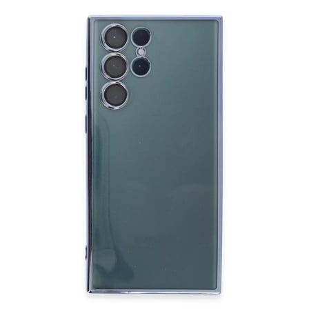 Samsung Galaxy S22 Ultra Kılıf Razer Lensli Silikon - Açık Mavi