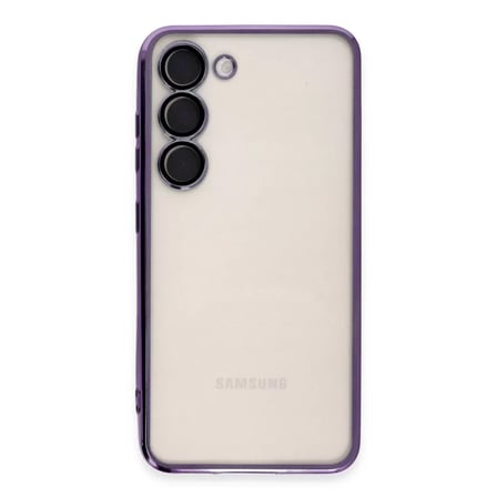Samsung Galaxy S23 Kılıf Razer Lensli Silikon - Mor