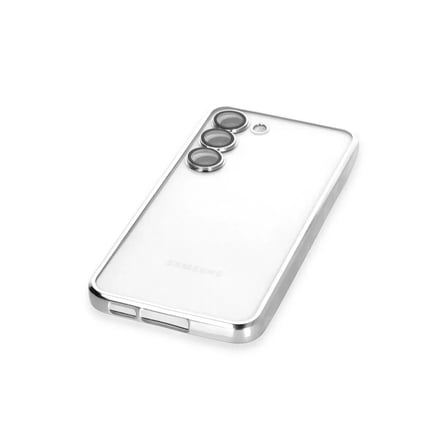Samsung Galaxy S23 Kılıf Razer Lensli Silikon - Gümüş