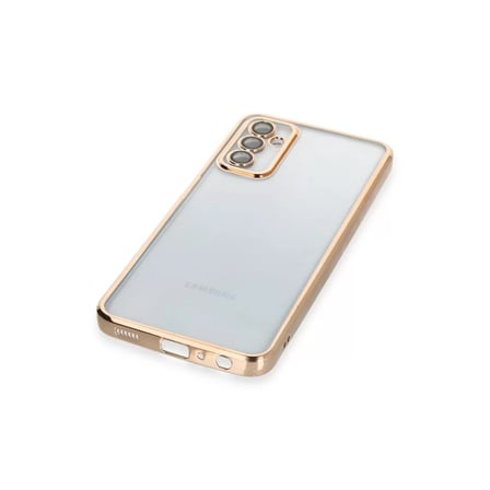 Samsung Galaxy M23 Kılıf Razer Lensli Silikon - Gold