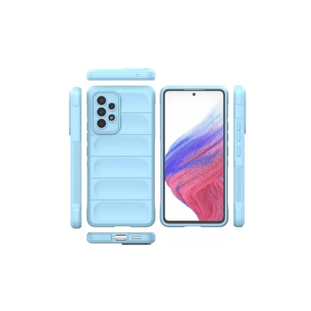 Samsung Uyumlu Galaxy A53 5g Kılıf Optimum Silikon - Sky Blue