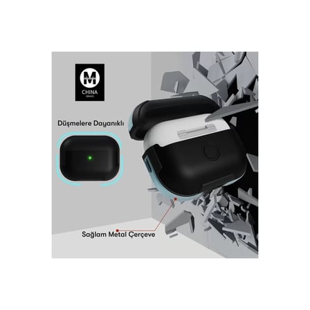 Airpods 3 (3.nesil) Mo-a8 Armor Kılıf - Sierra Blue