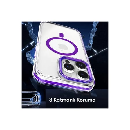 Joko  İphone 15 Pro Max Bella Magsafe Kapak - Derin Mor