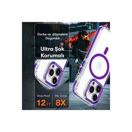Joko  İphone 15 Pro Max Bella Magsafe Kapak - Mavi