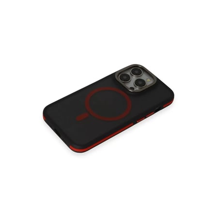 Joko  İphone 15 Pro Max Rocky Magsafe Kapak - Siyah-kırmızı