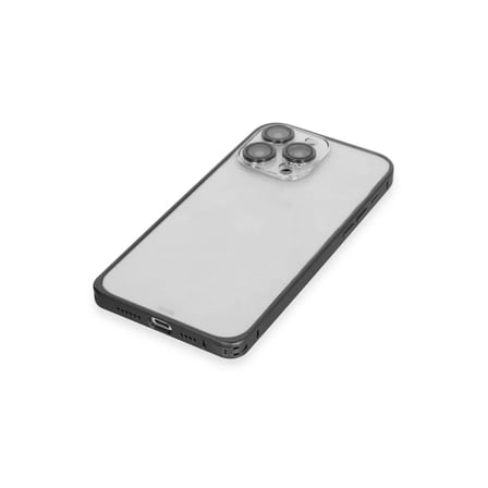 Joko  İphone 15 Pro Metal Bumper Mat Kapak - Siyah