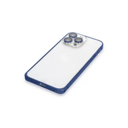 Joko  İphone 15 Pro Metal Bumper Mat Kapak - Lacivert
