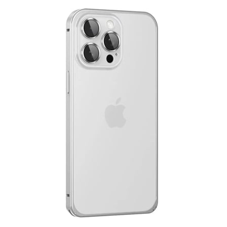 Joko  İphone 15 Pro Max Metal Bumper Mat Kapak - Gümüş