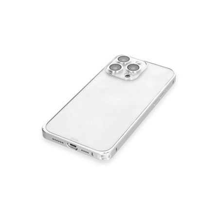 Joko  İphone 15 Pro Max Metal Bumper Mat Kapak - Gümüş