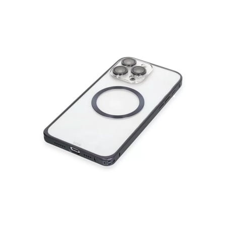 Joko  İphone 15 Pro Max Kılıf Metal Bumper Magneticsafe Kapak - Lacivert