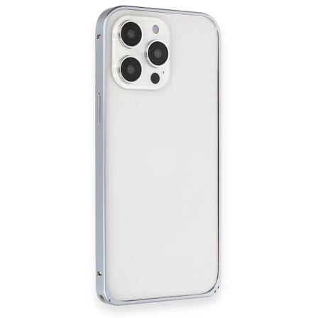 Joko  İphone 15 Pro Max Kılıf Metal Bumper Magneticsafe Kapak - Gri