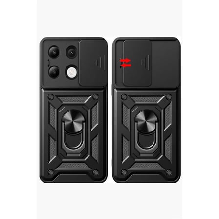 Xiaomi Redmi Note 13 4g Kılıf Pars Lens Yüzüklü Silikon - Lacivert