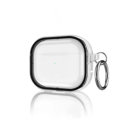 Airpods Pro 2 (2.nesil) Shiny Şeffaf Kılıf - Siyah