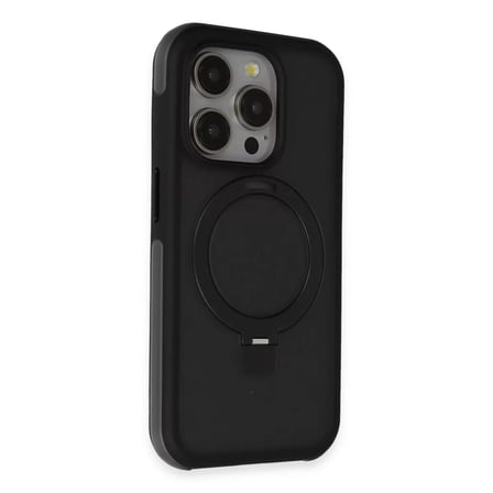 Joko  İphone 15 Pro Zorda Airbag Magsafe Standlı Kapak - Siyah