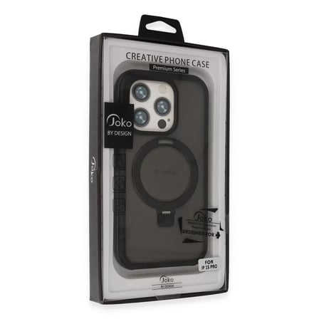 Joko  İphone 15 Pro Zorda Airbag Magsafe Standlı Kapak - Titan Gri