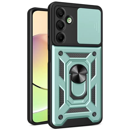 Samsung Uyumlu Galaxy A56 Kılıf Pars Lens Yüzüklü Silikon - Yeşil