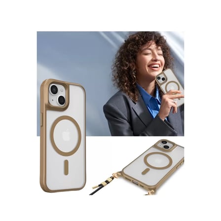 İphone 15 Kılıf Enka Magsafe Silikon Kılıf - Desert