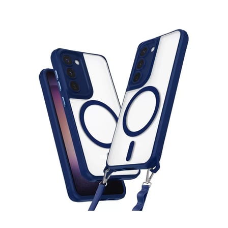 Samsung Uyumlu Galaxy S23 Plus Kılıf Enka Magsafe Silikon Kılıf - Lacivert