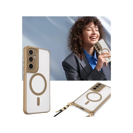 Samsung Uyumlu Galaxy S25 Kılıf Enka Magsafe Silikon Kılıf - Şeffaf